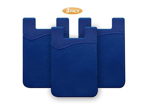 Phone Card Wallet Silicone Phone Card Id Cash Wallet with 3M Adhesive Stickon fits Apple iPhone Samsung Galaxy Android Most Smartphones Table