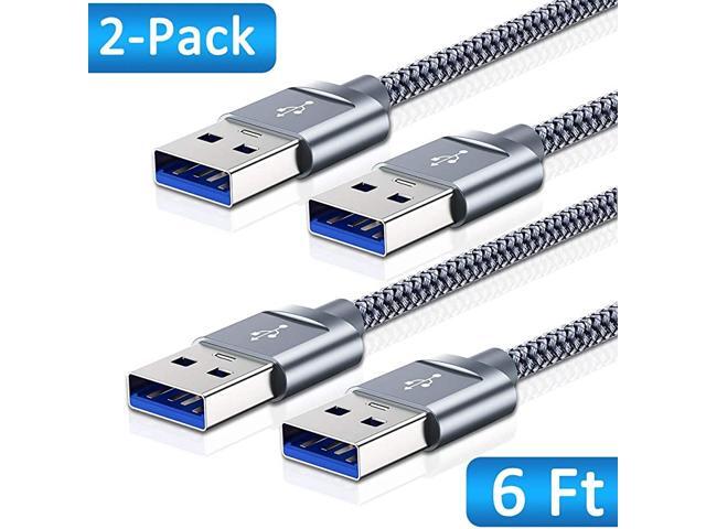2Pack66FtUSB to USB Cable USB 30 A to A Male to Male CableUSB 30 Double End USB Cord Compatible with Laptopfor Hard DiskCamera and More