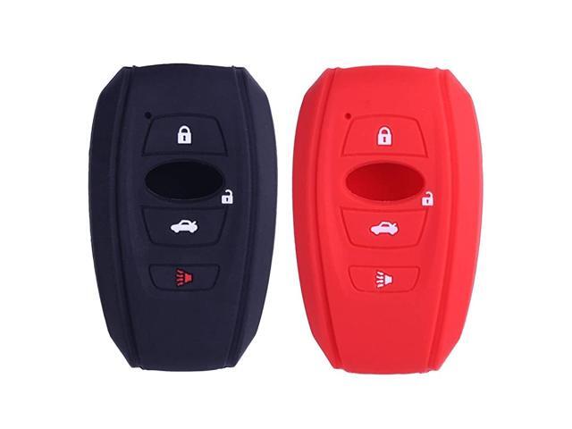 2Pcs Sillicone key fob Skin key Cover Remote Case Protector Shell for 2016 2017 Subaru Forester Sti 2017 Outback 20142017 BRZ 2015 2016 XV