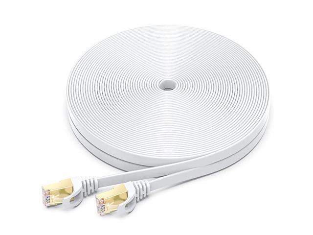 Ethernet Cable 6 Feet 2Pack High Speed Flat Internet Network Computer Patch Cord Faster Than Cat6 Cat5e LAN Wire Shielded RJ45 Connectors for