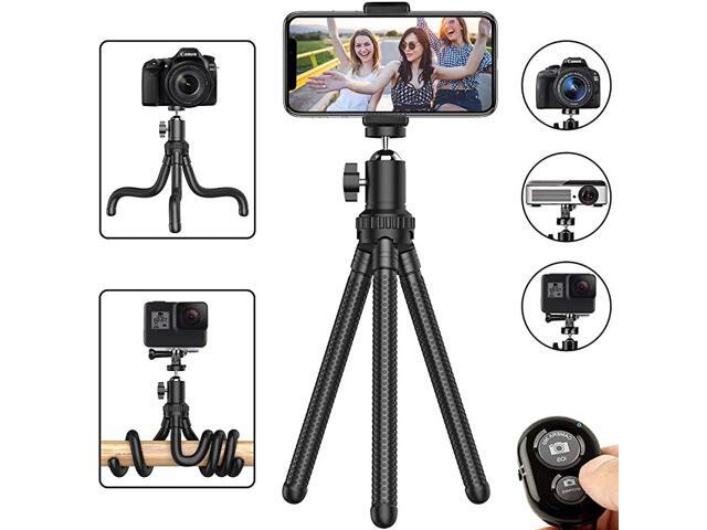 Tripod Portable Cell Camera Tripod Stand with Wireless Remote Flexible Tripod Stand for SelfiesVloggingStreamingPhotography Compatible with