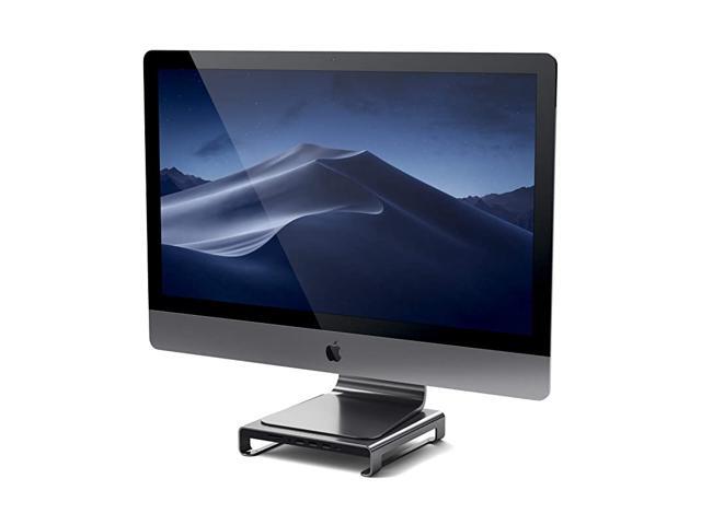 TypeC Aluminum Monitor Stand Hub with USBC Data USB 30 MicroSD Card Slots 35mm Headphone Jack Compatible with iMac Pro 201920172016 iMac Space Gray