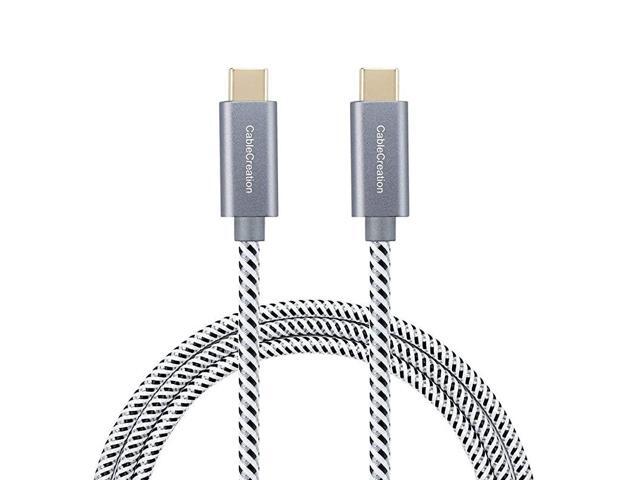 USB C to USB C Cable 10ft 60W Braided USBC Cable 3A Fast Charging Space Gray Compatible with MacBookPro Galaxy S20S20+S20 UltraS10S9S9+ Note 10