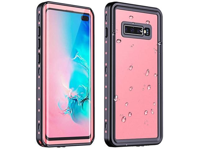 Galaxy S10 Plus Waterproof Case Protective Clear Cover with Builtin Screen Protector Support Wireless Charging IP68 Waterproof Shockproof Case for