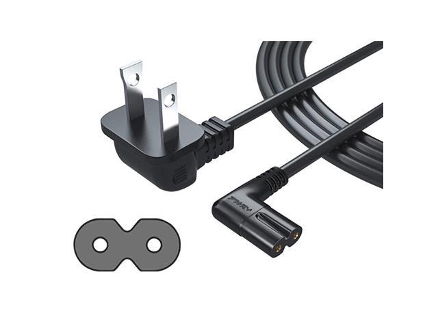Extra Long 12 Ft 2Prong AC Wall 2 Slot Power Cord LType for Samsung LED LCD TV Smart Monitor Xbox OneS X PS5 PS4 Slim Console Cable Figure 8