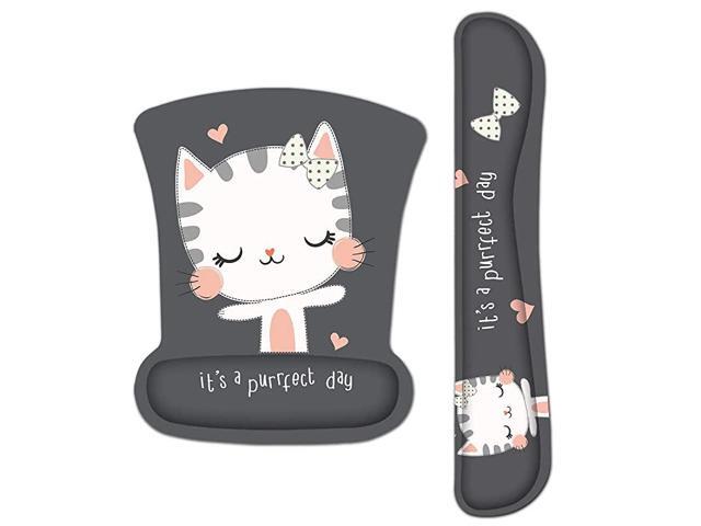 Keyboard Wrist Rest Pad and Mouse Wrist Rest Support Mouse Pad SetDurable Comfortable Lightweight for Easy Typing Pain ReliefErgonomic Support Cute