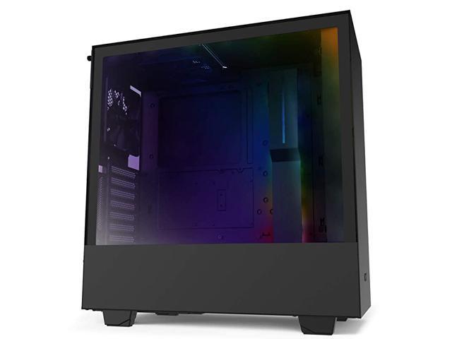 H510i CAH510iB1 Compact ATX MidTower PC Gaming Case Front IO USB TypeC Port Vertical GPU Mount Tempered Glass Side Panel Integrated RGB Lighting Black