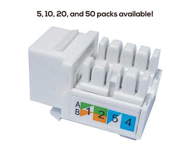 Cat6 Keystone Jack UL Listed Ethernet Wall Jack Wall Cat6 Cat6 Network Coupler Keystone Jack Cat55e6 Compatible Cat6 Network Coupler