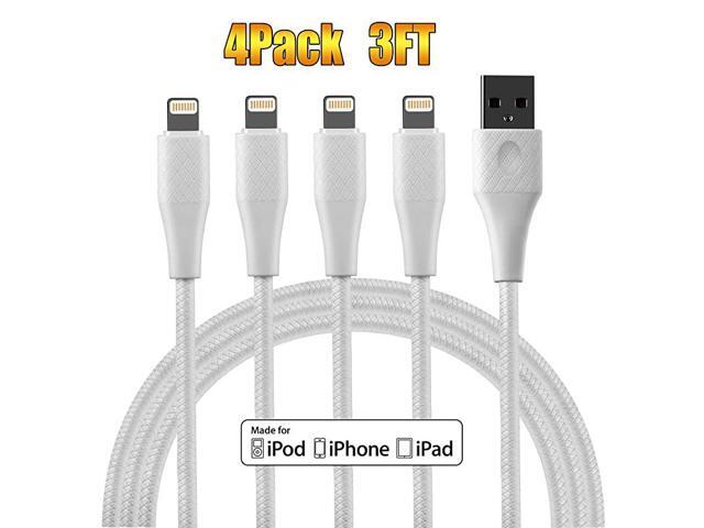 Certified 3ft iPhone Charger Cable 3Pack 3 Foot Lightning Charging Cord for iPhone 11 Xs Max XR X 8 Plus 7 Plus 6 Plus 5s SE iPad Pro iPod Airpods