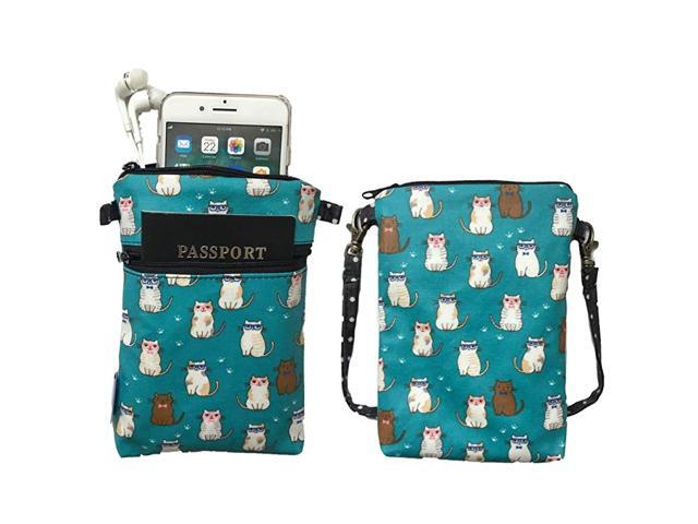 Cross Body Phone Pouch for Women Universal Crossbody Dual Zippered Wallet Bag with Detachable Strap for iPhone 1112 Pro Max XR Samsung S20 Ultra