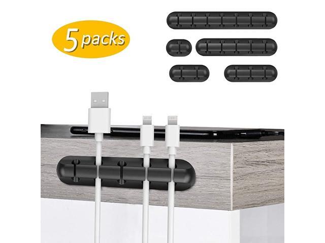 Packs Cable Clips Cord Management Organizer Adhesive Hooks Wire Cord Holder for Power Cords and Charging Accessory Cables Mouse Cable PC Office and