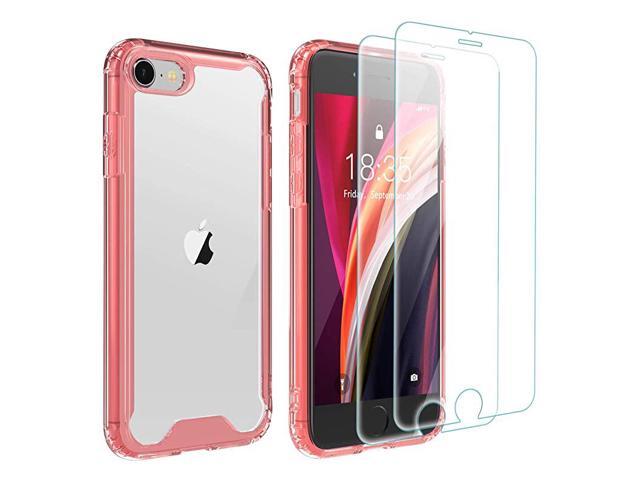 iPhone SE 2020 CaseiPhone 78 Casewith 2 xTempered Glass Screen Protector Premium Clear Soft TPU + Hard PC UltraClear AntiScratch AntiYellow Case