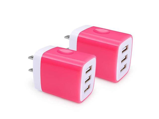 Wall Charger Block 2Pack 3Multi Port USB Wall Charger Plug 31A Power Adapter Charging Block Cube Charger Box Compatible iPhone 11 XS X 8 7 Plus