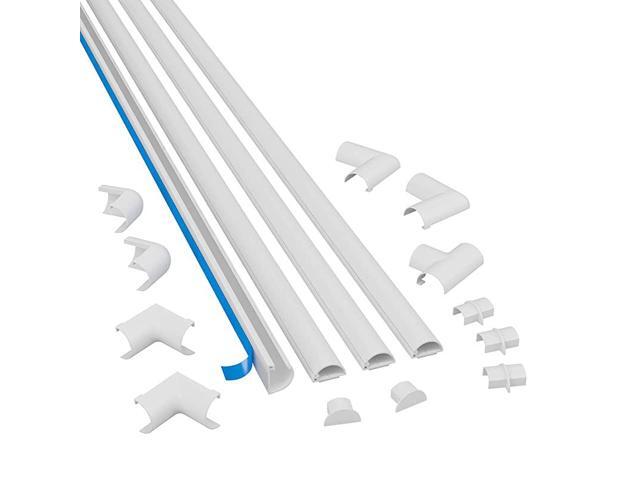 Micro Plus Cable Raceway Kit SelfAdhesive Wire Covers Electrical Raceway Popular Cable Organizer for Home Theater TV Office and Home 4 x 39