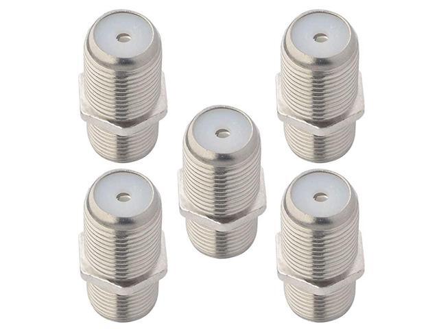 FType Female to Female Cable Connector RG6 Connector F Female to F Female Adapter Female to Female Antenna Connector Low Loss TV Cable Connector
