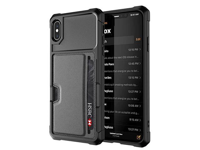 Compatible with iPhone 7 Compatible with iPhone 8 Case Military Grade with Glass Screen Protector 15ft Drop Tested Protective Kickstand Case Black