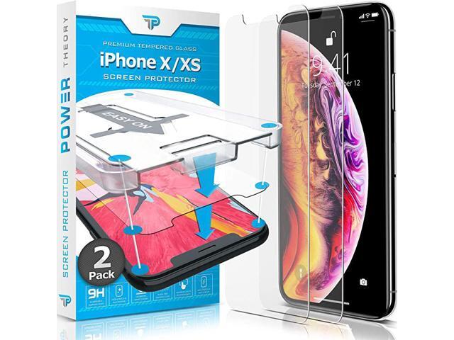 iPhone XiPhone Xs Glass Screen Protector 2Pack with Easy Install Kit Premium Tempered Glass