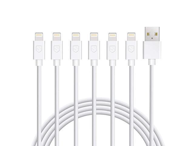 iPhone Charger 6Pack 3FT USB Lightning Cable Charging Cord Compatible with iPhone XR XS XSMax X 8 8 Plus 7 7 Plus 6 6s Plus SE 5 5s 5c iPad iPod White