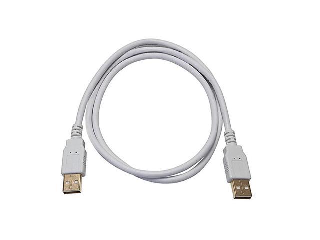 108610 3ft USB 20 A Male to A Male 2824AWG Cable Gold Plated WHITE for Data Transfer Hard Drive Enclosures Printers Modems Cameras and More