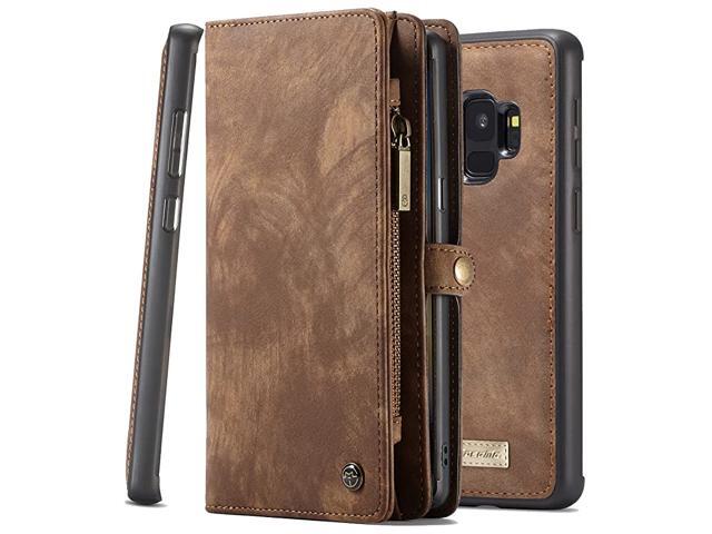Galaxy S9 Wallet Phone Detachable Case Samsung S9 MultiFunctional Folio Flip Vegan Leather Wallet Removable Magnetic Back Cover 11 Card Slots 3