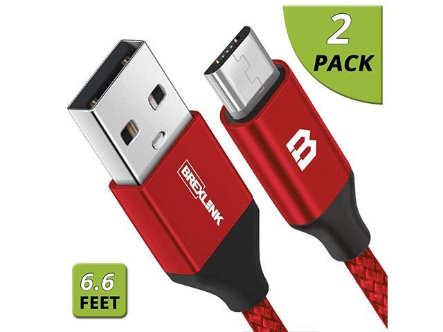 Micro USB Cable Android Micro USB to USB 20 Cable 2Pack 66 FT Nylon Braided Fast Charging Cable Compatible w Samsung Kindle Android Smartphones