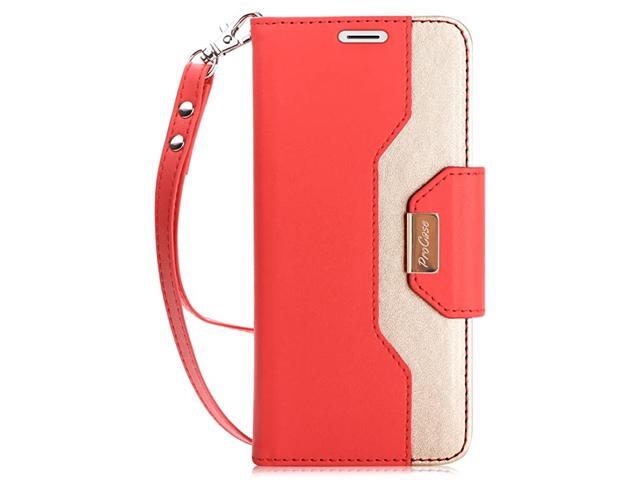 Galaxy S9 Wallet Case Flip Kickstand Case with Card Holders Mirror Wristlet Folding Stand Protective Book Case Cover for 58 Inch Galaxy S9 2018