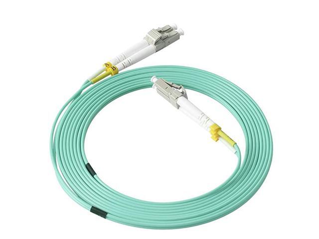 LC to LC Fiber Patch Cable 3 Meter 2 Pack OM4 Gigabit Fiber Optic Cables Multimode Duplex 50125 OFNR