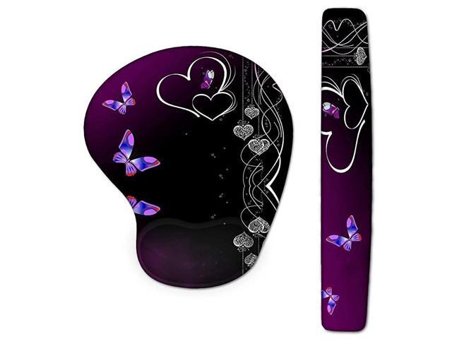 Keyboard Wrist Rest Pad and Mouse Wrist Rest Support Gaming Mouse Pad Ergonomic Gel Memory Foam Set for Computer Laptop Office Pain Relief