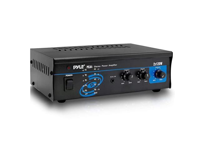 2x120 Watt Home Audio Speaker Power Amplifier Portable Dual Channel Surround Sound Stereo Receiver for Amplified Subwoofer Speakers DVD MP3 iPhone