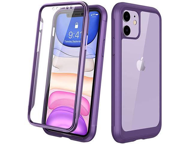 Compatible with iPhone 11 Case Full Body Rugged Case with Builtin Touch Sensitive AntiScratch Screen Protector Soft TPU Bumper Case Clear