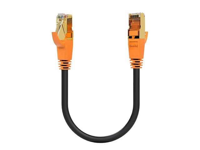 Patch 10 Pack Cat7 One Foot Patch Cable Snagless Patch Cords Computer LAN Network Cord Shielded SFTP for 8 Port Switch POE Router Modem Game PS4