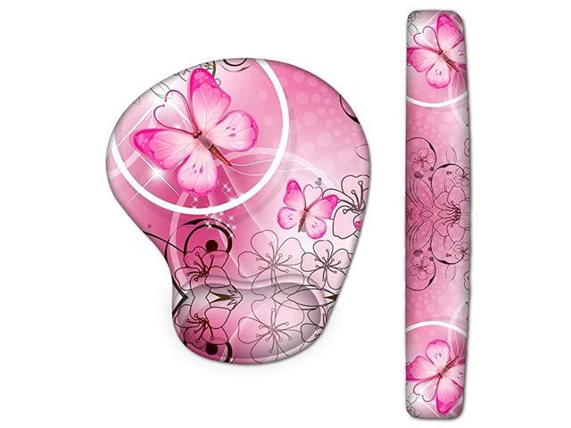 Wrist Rest Pad and Mouse Wrist Rest Support Mouse Pad Set Non Slip Rubber Base Durable Comfortable Lightweight for Easy Typing Pain ReliefErgonomic