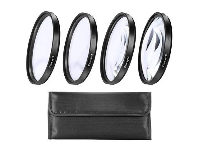 CloseUp Filter Set +1 2 4 and +10 Diopters Magnification Kit for Nikon CoolPix P900 P950 Digital Camera