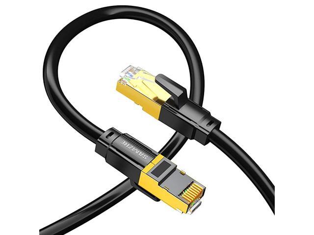 CAT8 Ethernet Cable 50ft 15m Super High Speed Shielded Internet Cable SFTP 40 Gbps2000Mhz Network Cable with Gold Plated RJ45 Connector for Gaming