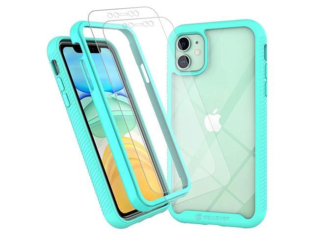 Compatible with iPhone 11 Case Clear Full Body Heavy Duty Protective Case AntiSlip Full Body Transparent Cover Designed for iPhone 11 2X Glass