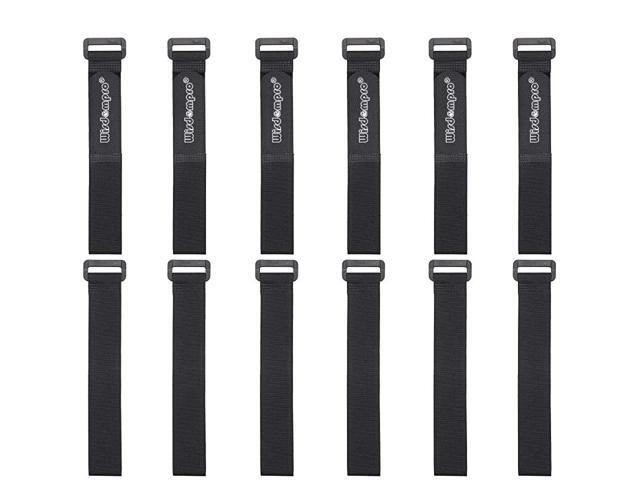 12 Pack 1 x 12 Inches Hook and Loop Reusable Fastening Cable Tie Down Straps by Reusable Durable Functional Ties to Keep Your Home Office