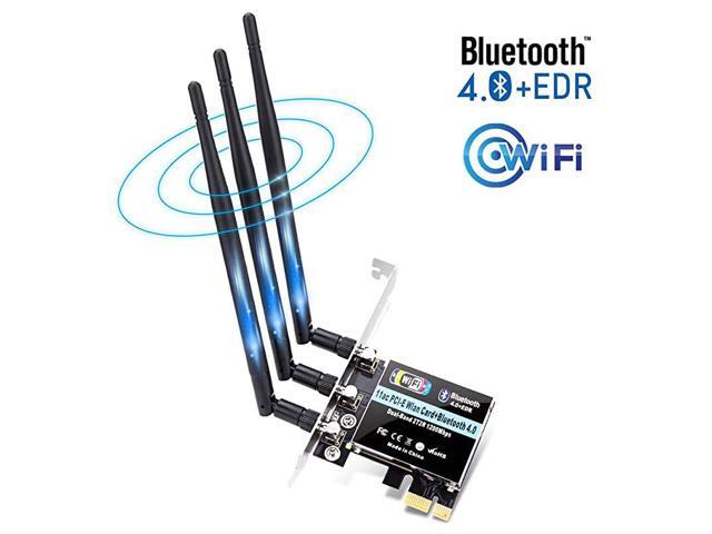 Wireless Network Card AC1200Mbps WiFi PCIe Network Adapter Card 5GHz24GHz Internet Network Card with 3×5dBi High Gain AntennaWiFi Card with