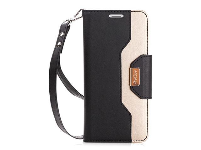 Galaxy S9 Wallet Case Flip Kickstand Case with Card Holders Mirror Wristlet Folding Stand Protective Book Case Cover for 58 Inch Galaxy S9 2018