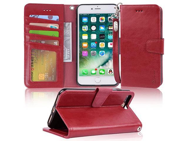 Case for iPhone 7 PlusiPhone 8 Plus Premium PU Leather Wallet Case with Kickstand and Flip Cover for iPhone 7 Plus 2016 iPhone 8 Plus 2017 55 inch