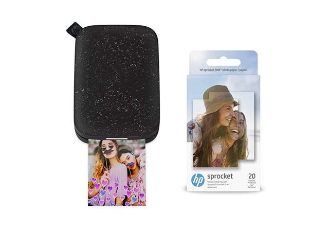 Sprocket Portable Photo Printer 2nd Edition Noir Sprocket Photo Paper StickyBacked 20 sheets