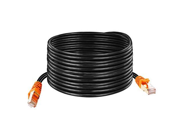Cat 7 Outdoor Ethernet Cable 200 ft CAT 7 Heavy Duty Double Shielded Ethernet Patch Cable Waterproof Ethernet Cable for Ethernet Switch IP Camera