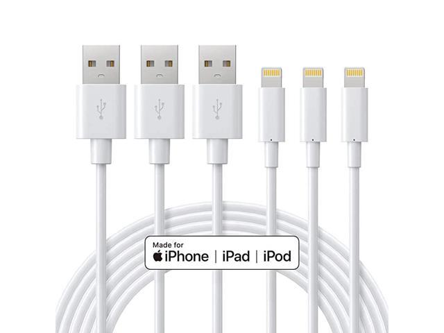 Lightning Cable MFi Certified iPhone Charger Cable 3Pack 6ft Long iPhone USB Fast Charging Cord for iPhone 12 11 Pro XR Xs Max X 8 8Plus 7 7Plus