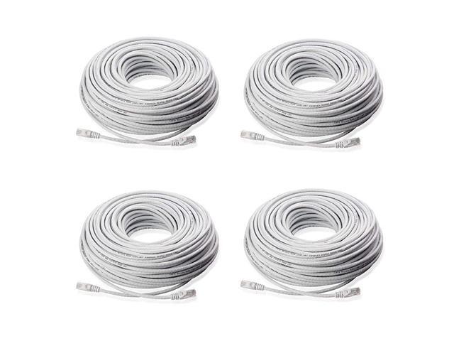 4 150FT Feet CAT5 Cat5e Ethernet Patch Cable RJ45 Computer Network Internet Wire PoE Switch Cord 4 Pack 150 FT