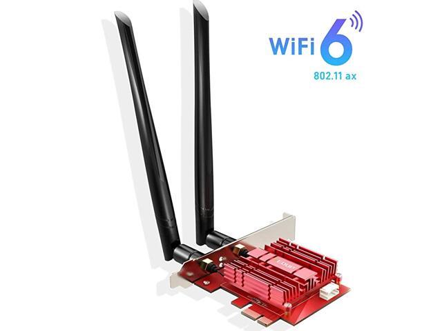 PCIe WiFi 6 Card with Bluetooth 50 Adapter Heat Sink Wireless PCI Express AC 3000Mbps Network Card AX200 80211AX WiFi Adapters for Windows 10 64bit
