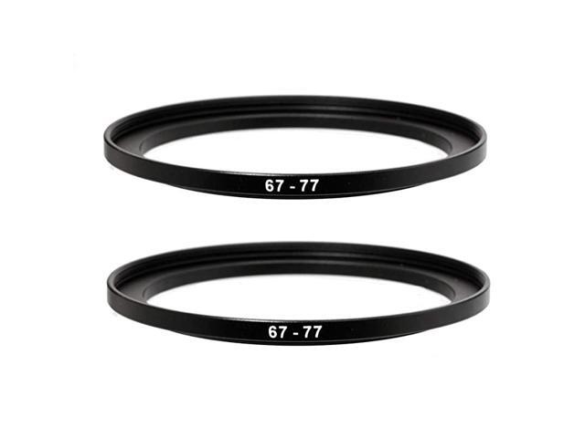 Packs 6777MM StepUp Ring Adapter 67mm to 77mm Step Up Filter Ring 67mm Male 77mm Female Stepping Up Ring for DSLR Camera Lens and ND UV CPL