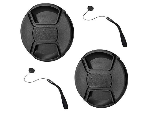 2 Pack 43mm Center Pinch Lens Cap for Fuji Fujifilm XF 35mm f2XF 23mm f2Canon EFM 22mm f2EFM 32mm f14 and More Lenses with 43mm Filter Thread