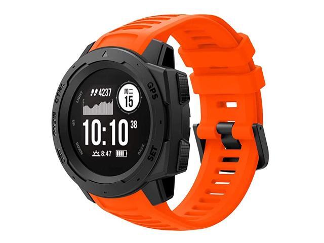 Sport Band Compatible with Garmin Instinct Watch Band Soft and Durable Silicone Adjustable Replacement Strap Fitness Wristband with Adapter Tools