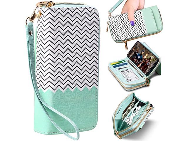 Luxury Handcrafted Purse Series Designed for Samsung Galaxy S10 Plus Case PU Vegan Leather Wallet Case Cover for Galaxy S10+ 64 with Kickstand