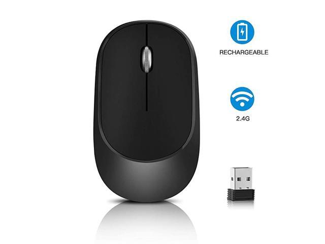 Computer Wireless Mouse 24G Noiseless Mouse with USB Receiver Slim Optical Mouse Portable Computer Mice for PC Tablet Laptop with Windows System