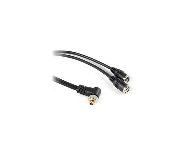 Flash PC Sync Splitter Cord Cable 1 PC Male to 2 PC Female Socket with Screw Lock